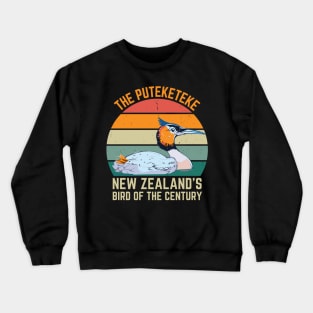 Funny Puteketeke New Zealand's Bird Of The Century Vintage Crewneck Sweatshirt